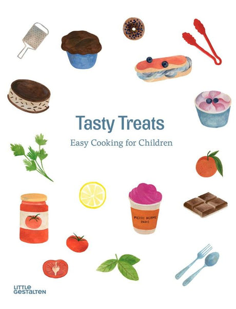 Illustrated hardback cookbook for kids featuring 56 fun recipes, from pancakes to ice cream and savory dishes.