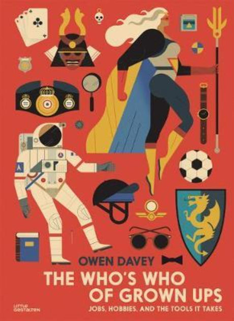 Colorful hardback book showcasing diverse professions, inspiring young readers with bold illustrations and imaginative exploration.