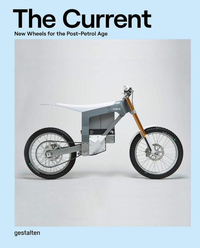 Hardback book 'The Current' explores innovations in eco-friendly electric motorcycles and bicycles for sustainable riding.