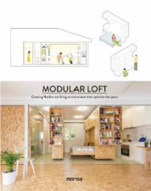 Hardcover book "Modular Loft" by Patricia Martinez on innovative modular design for maximizing living space.