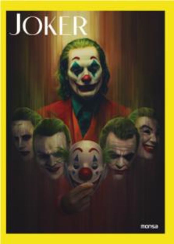 Hardback book detailing the Joker's evolution, featuring iconic illustrations and portrayals, celebrating the Clown Prince of Crime.