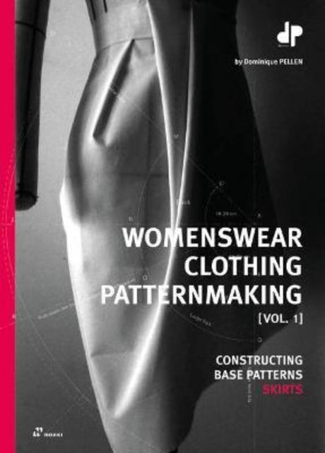 Comprehensive patternmaking guide by Dominique Pellen for designing various skirt styles, enhanced with video links.