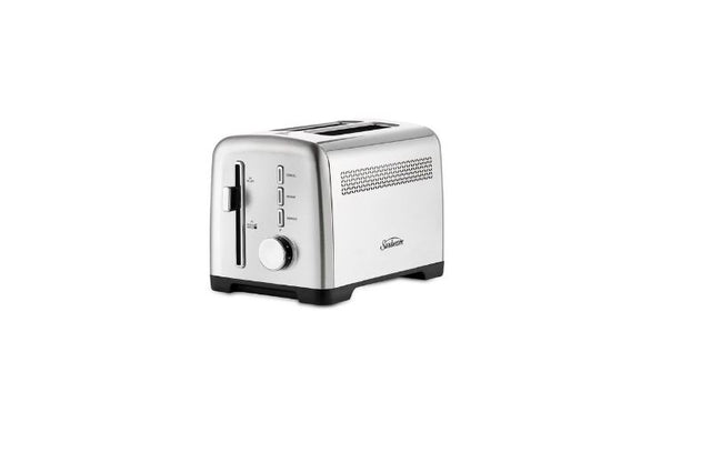 Stainless steel Sunbeam Fresh Start 2 Slice Toaster with QuickCheck™ and 9 browning settings for perfect toast every time.