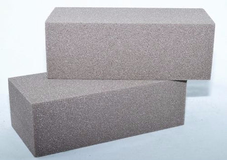 Pack of 20 florist foam bricks, measuring 23cm x 11cm x 8cm each, ideal for creating stable, hydrated floral arrangements.