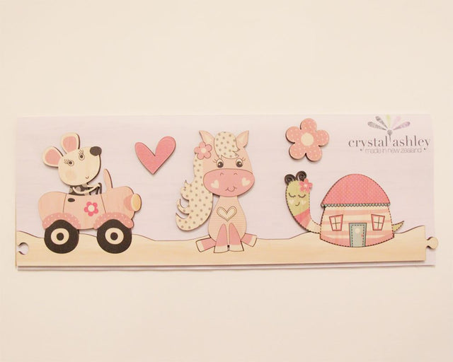 Vibrant Little Girl Jigsaw Strip Wall Art featuring customizable pieces for a playful and imaginative children's space.