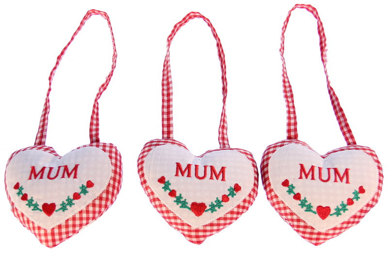 Hanging Heart Set of 3 - Mum, featuring elegant hearts that symbolize love, perfect for home decor and heartfelt gifts.