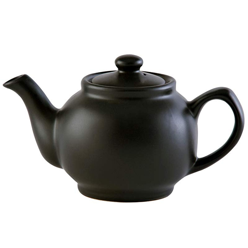 Elegant black 6 Cup TeaPot by Price & Kensington, crafted from stoneware with a 1100ml capacity, perfect for tea gatherings.