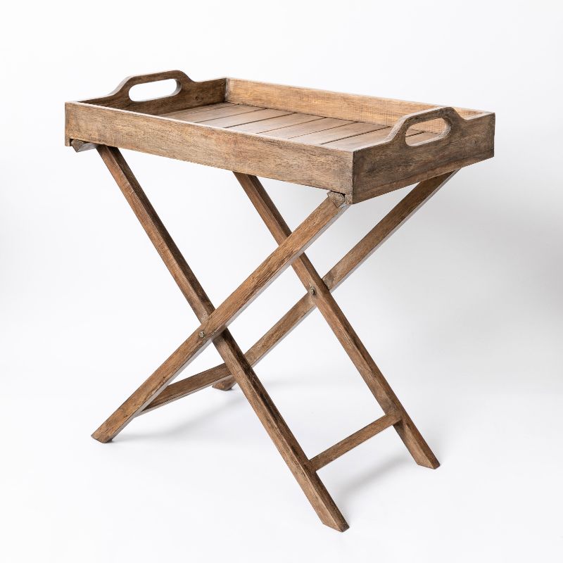 Butlers Tray W/Folding Legs - Natural (73CM)