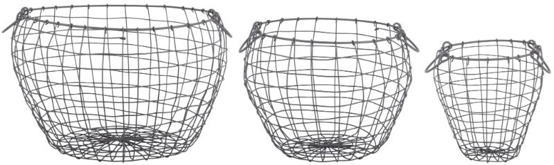 Wire Basket - Pear Large (Set of 3)