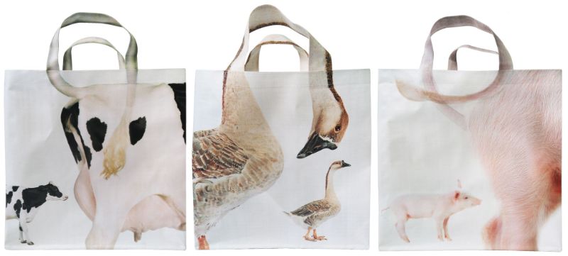 Shopping Bag- Pig/Goose/Cow 39cm (Set of 24 Assorted)