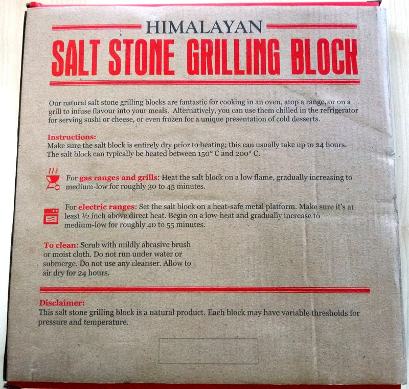 Himalayan Salt Stone Grilling Block - 20cm