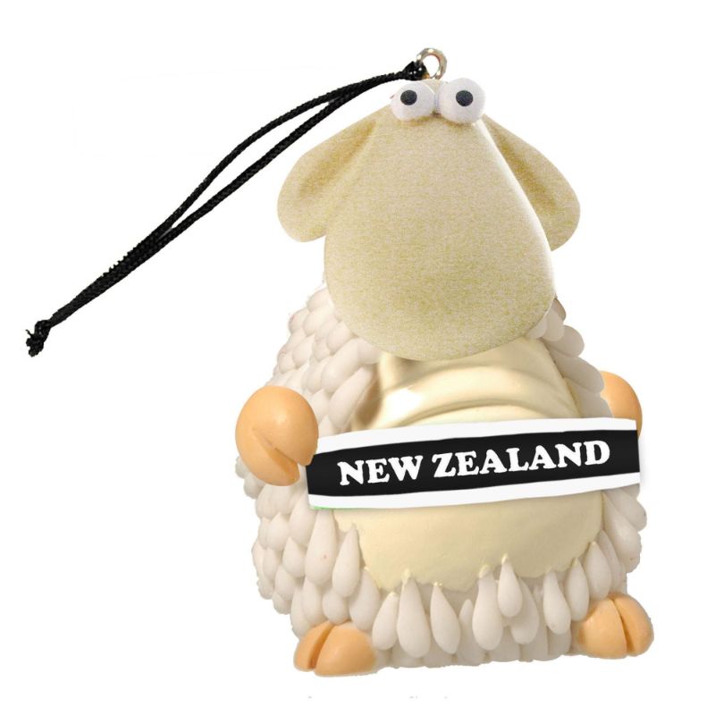 Charming 6cm sheep ornaments from NZ, set of 12, perfect for festive Christmas decorations and unique gifts.