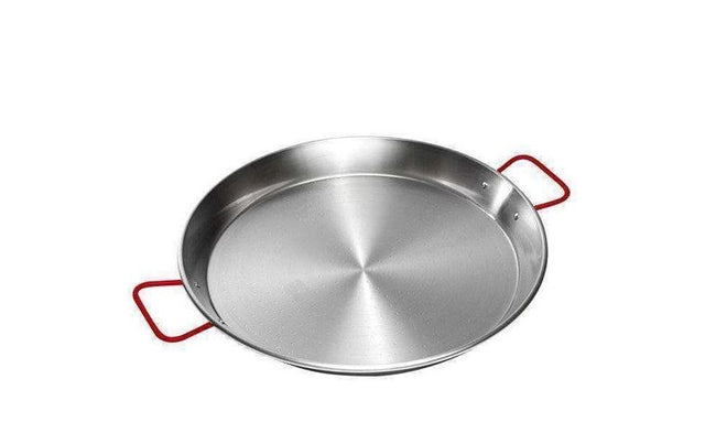 Garcima 32cm paella pan made in Spain, designed for cooking authentic paella with excellent heat conduction and crispy socarrat.