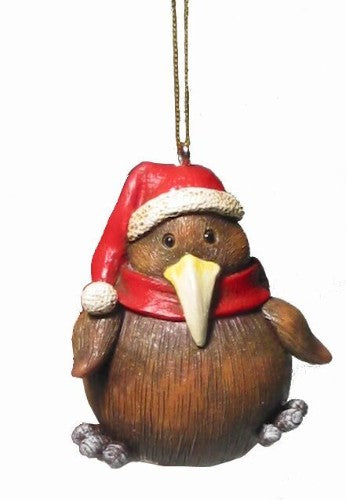 Colorful 6cm kiwi-shaped ornament, perfect for adding whimsical charm to your Christmas tree and celebrating New Zealand's culture.