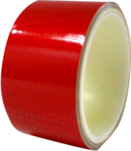 Vibrant red pinstripe reflective tape, 25mm x 1m, enhances visibility for vehicles, gear, and DIY projects.