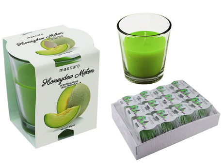 Scented tumbler candle in honeydew melon fragrance, ideal for relaxation and elevating home ambiance, 85gms each.