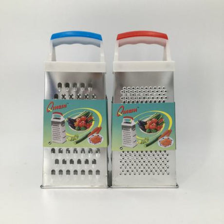 Set of 12 multifunction vegetable graters with four grating options for easy slicing, shredding, and zesting.