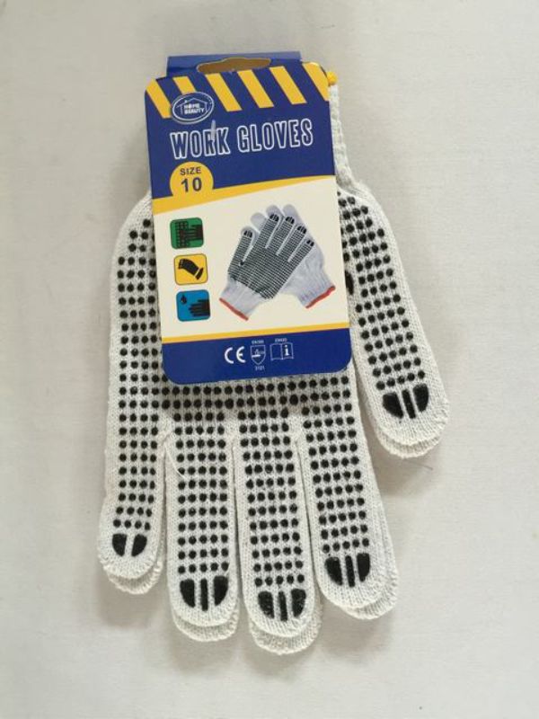 Work Gloves - White Size 10 (12 Pairs)