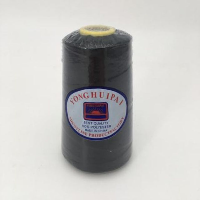 Set of 10 premium black sewing thread spools, ideal for crafting, durable and versatile for all fabric types.