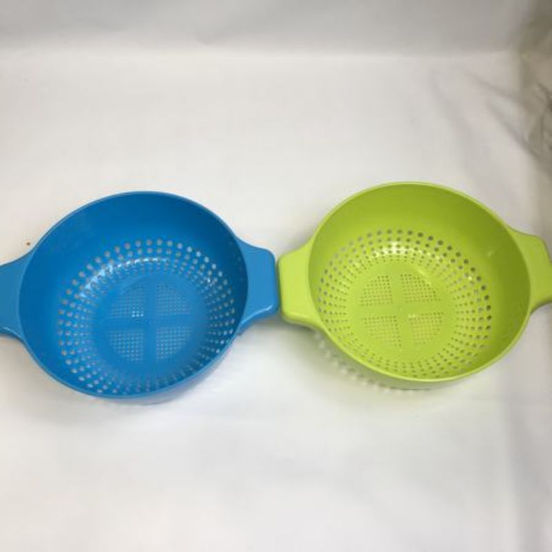 Colorful set of 12 fruit washing baskets for rinsing, draining, and storing fresh produce in your kitchen.