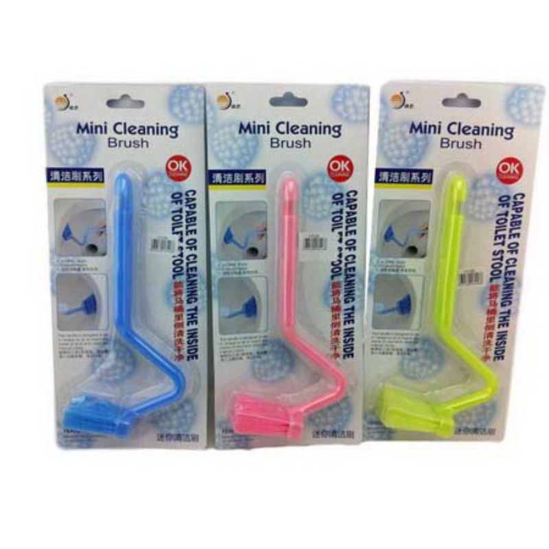 Set of 12 mini bathroom brushes in vibrant colors, perfect for tough stains and hard-to-reach cleaning areas.