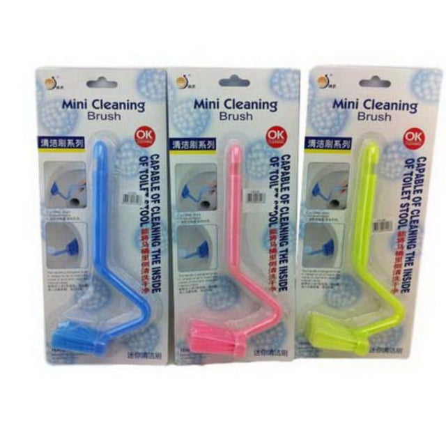 Set of 12 mini bathroom brushes in vibrant colors, perfect for tough stains and hard-to-reach cleaning areas.
