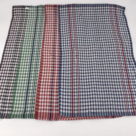 Set of 12 assorted tea towels, 40 x 60 cm, durable, absorbent, stylish designs for versatile kitchen use.
