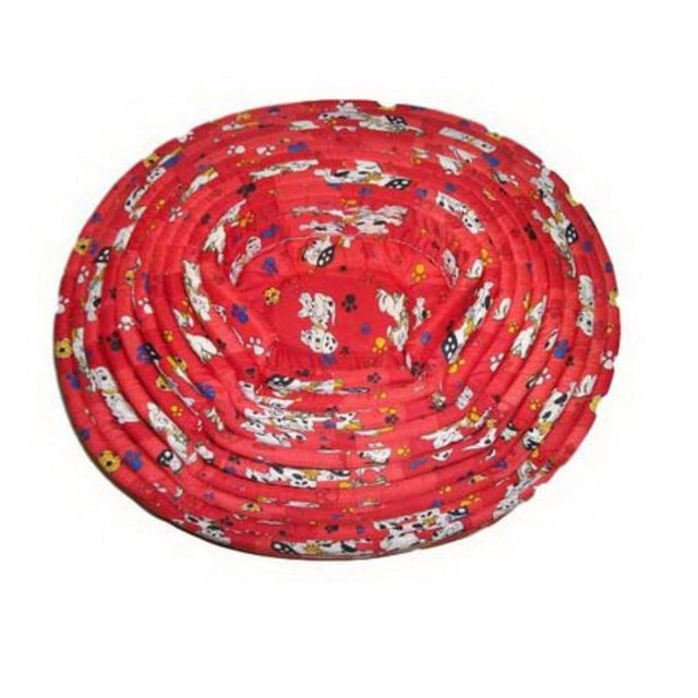 Cozy red pet beds (10-pack) for dogs and cats, offering comfort, style, and a non-slip base for safety.