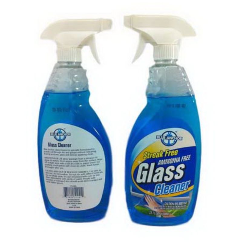 Set of 6 bottles of non-toxic 650ml Glass Cleaner for streak-free, sparkling clean windows and glass surfaces.
