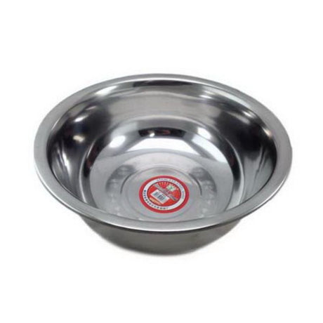 Set of 12 stainless steel bowls, 34cm, perfect for mixing, serving, and storing with a modern design and durable finish.