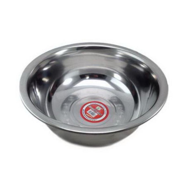 Set of 12 stainless steel bowls, 34cm, perfect for mixing, serving, and storing with a modern design and durable finish.