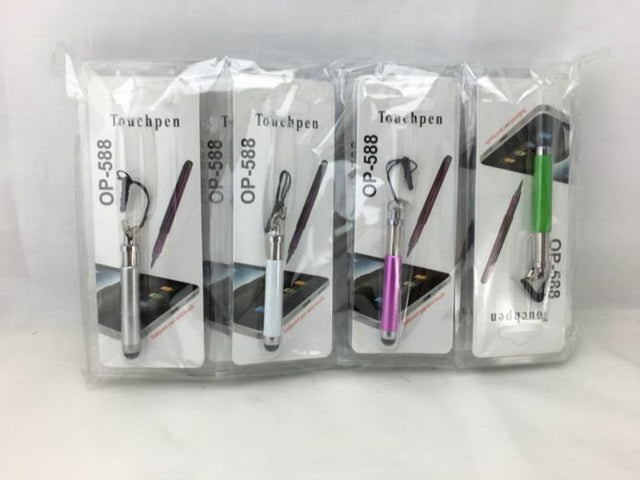 Colorful set of 12 cellphone touch pens for precise touchscreen navigation, ideal for students and professionals.