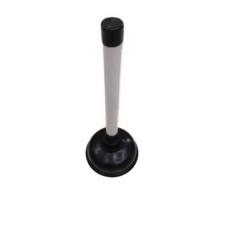Set of 12 black and white toilet plungers designed for effective clog removal and modern home aesthetics.