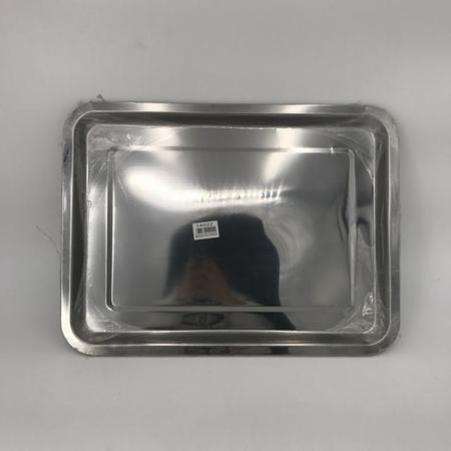 Set of 12 stainless steel plates, 30 x 40 x 2cm, sleek design, rust-resistant, perfect for any occasions and easy to clean.