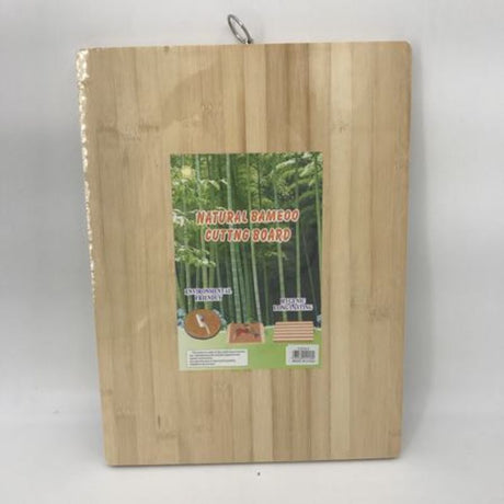 Natural bamboo chopping board measuring 32 x 45cm, ideal for slicing and dicing while being eco-friendly and durable.