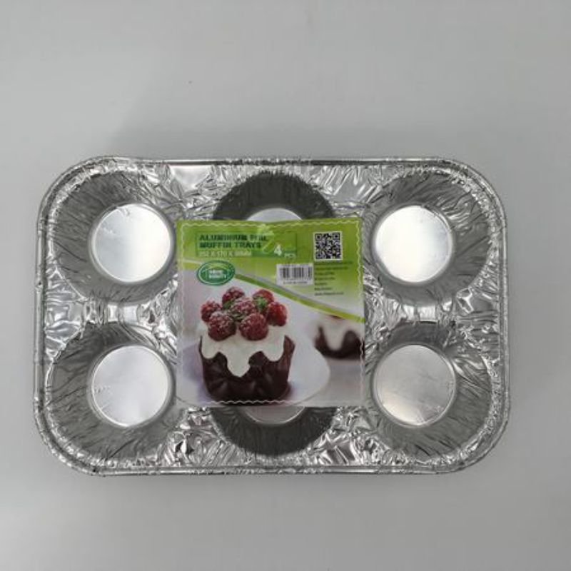 Set of 12 aluminum foil cake trays, 252MM, perfect for baking, serving, and easy clean-up at any event.