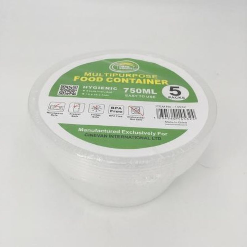 Versatile 15CM plastic food containers set of 60, perfect for meal prep, storage, and organization, microwave and freezer safe.