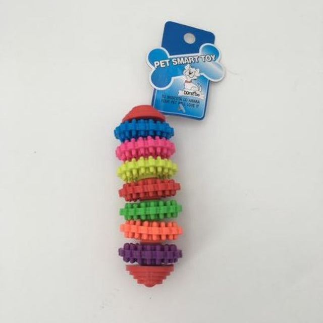 Vibrant set of 12 durable pet toys in various shapes and colors for endless playtime fun for dogs and cats.
