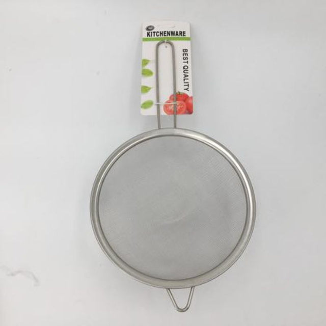 Set of 12 stainless steel kitchen sieves, 22cm, ideal for straining, sifting, and rinsing in any culinary setting.