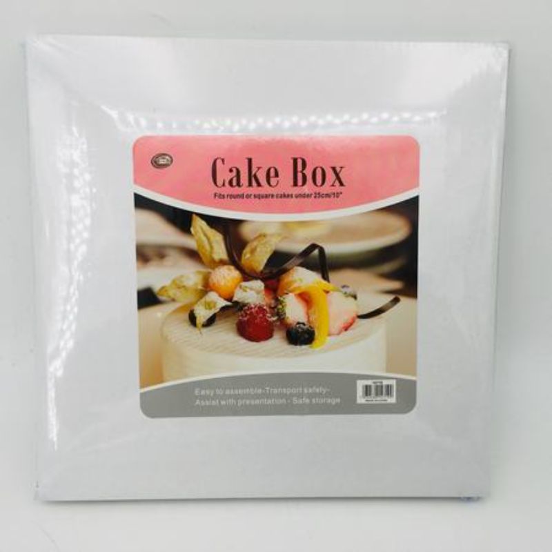 Set of 12 elegant 10" cake boxes with clear window, perfect for showcasing and transporting cakes and pastries.