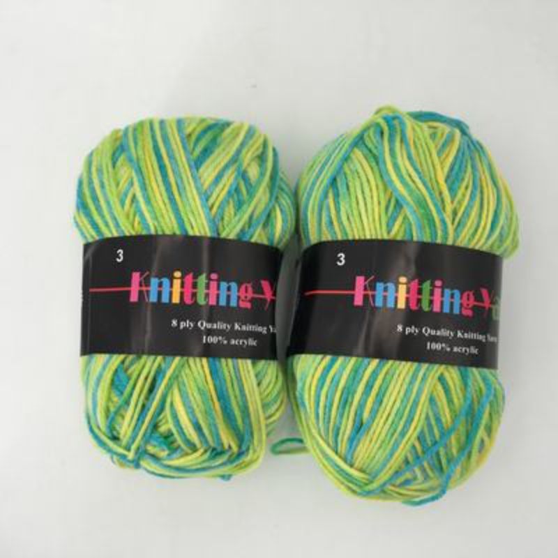 Vibrant mix of six 100g skeins of high-quality knitting yarn, perfect for various projects and easy to work with.