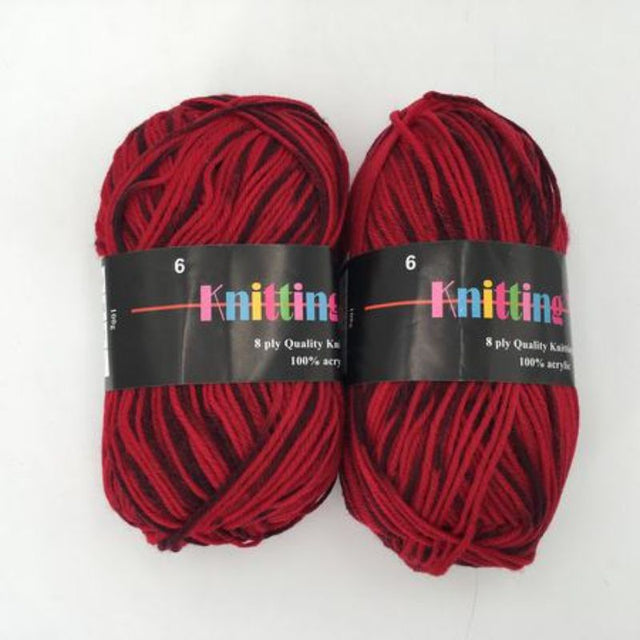 Vibrant 100g skeins of premium knitting yarn in Mix #6, perfect for versatile crafting and durable, stylish knitwear.