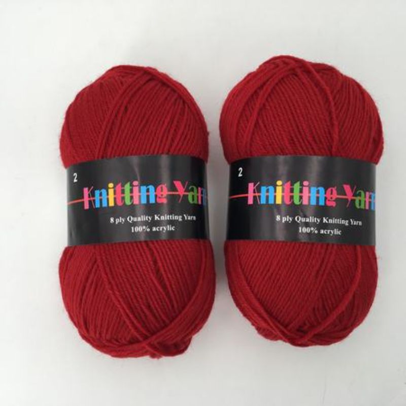 Premium #2 Knitting Yarn, 100g, 6pcs; soft, durable, ideal for scarves, sweaters, and blankets, perfect for all knitters.