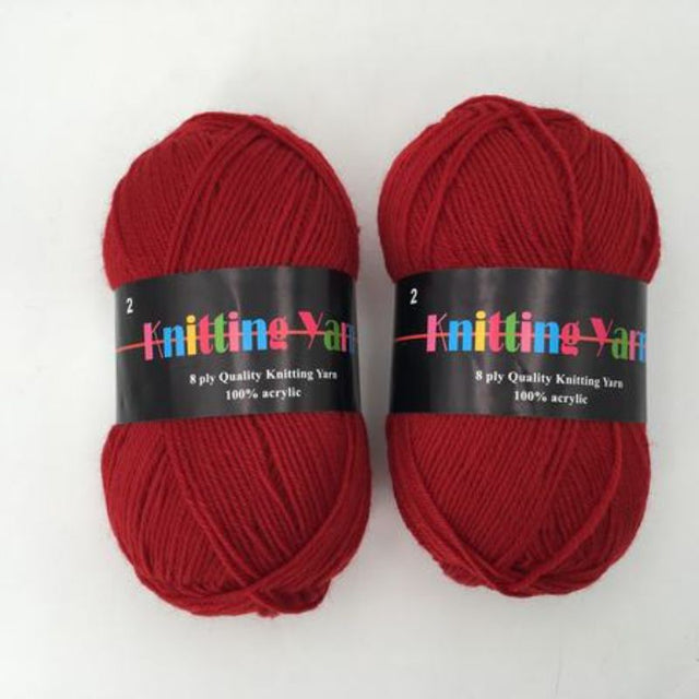 Premium #2 Knitting Yarn, 100g, 6pcs; soft, durable, ideal for scarves, sweaters, and blankets, perfect for all knitters.