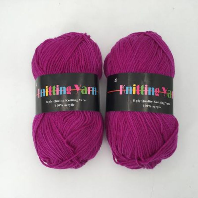 Soft and durable #4 knitting yarn in assorted colors, includes six 100g skeins for versatile projects like sweaters and scarves.