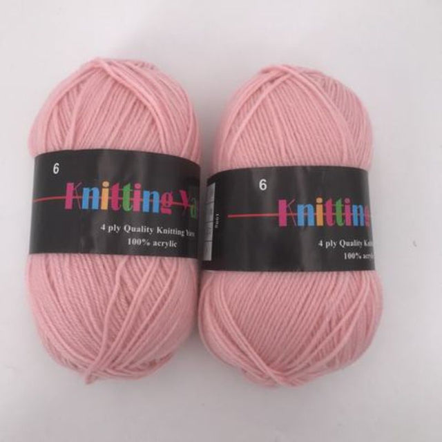 Vibrant #6 knitting yarn pack of 6, 100g each, perfect for crafting scarves, hats, and blankets with soft, durable acrylic fibers.