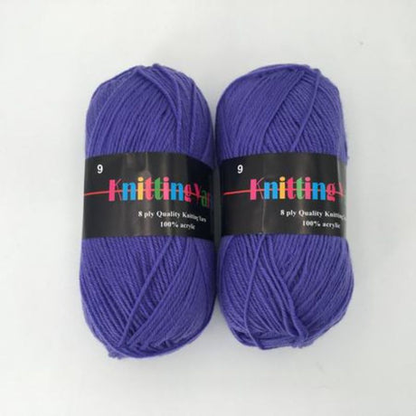 Pack of 6 premium #9 knitting yarn skeins (100g each) in vibrant colors, perfect for various crafting projects.
