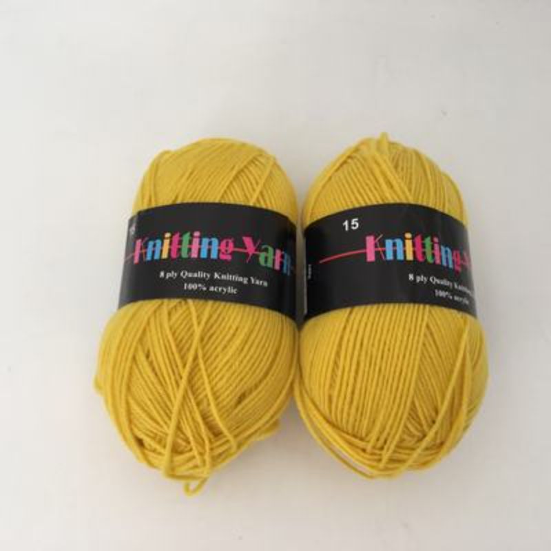 Set of 6 skeins of soft, vibrant #15 knitting yarn, each 100g, perfect for crafting scarves, hats, and blankets.