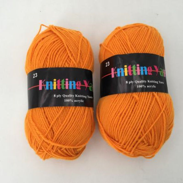 Soft premium Knitting Yarn #23 in 100g skeins, pack of 6, perfect for cozy projects with vibrant color and great durability.