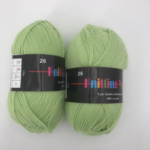 Premium knitting yarn pack of six 100g skeins in vibrant #26 color, ideal for creating sweaters, blankets, and accessories.